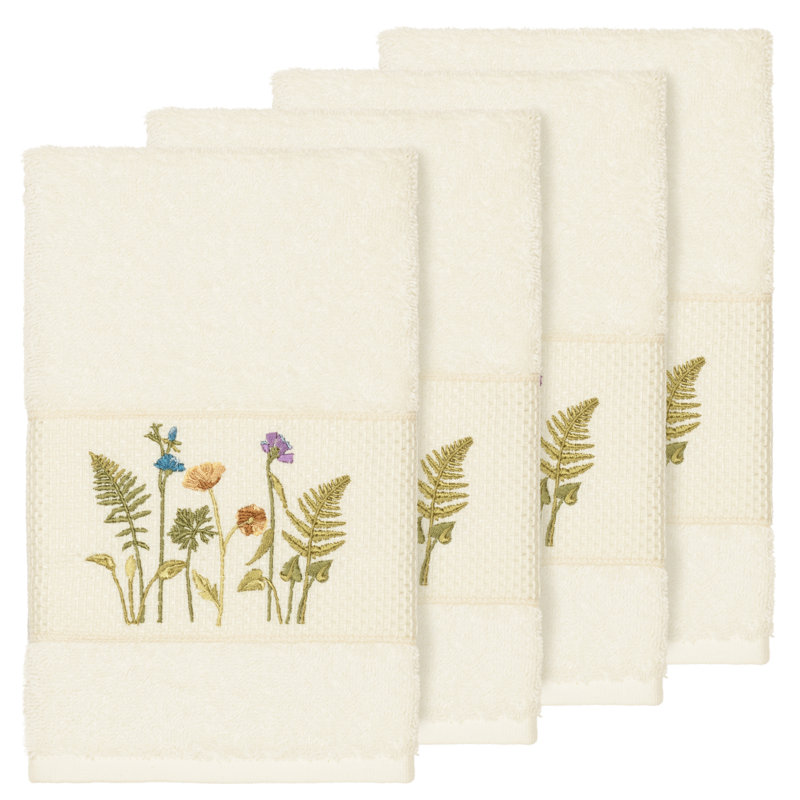 Serenity 4 Piece Turkish Cotton Hand towel Set, Cream