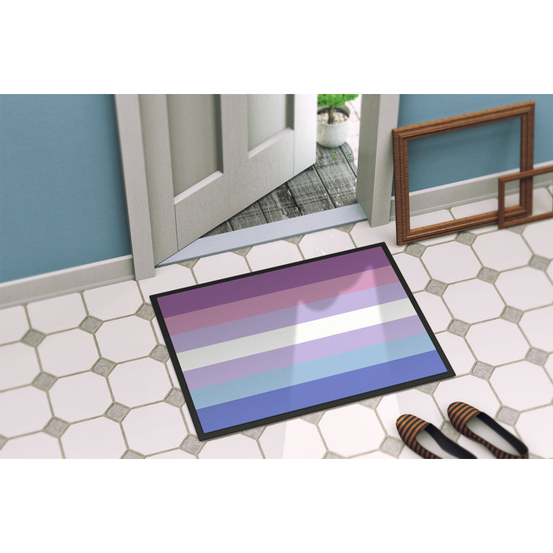 Non-Slip Outdoor Doormat, 24" W x 36" L, Bigender Pride