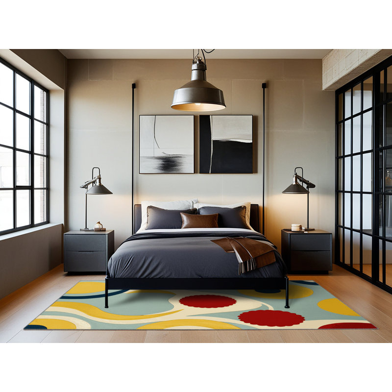 Tapis chatoyant Peppy, Carré 3 pi