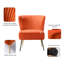 Chaise d'appoint d'appoint en velours capitonné Leona-1877085378