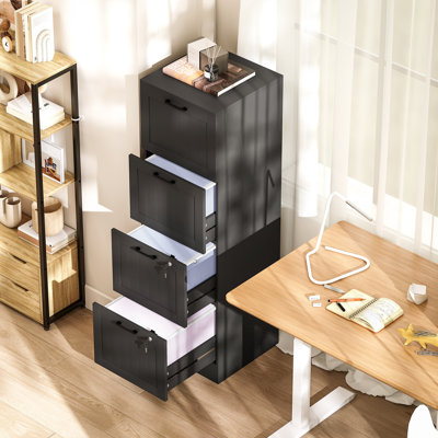 4 Drawer File Cabinet with Lock Filing Cabinet for A4 Letter