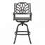 Tabouret de bar d'extérieur pivotant en aluminium