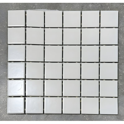 Carreau de mosaïque en céramique blanc