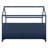 Navy Twin Pine House Bed With LED Shelf Storage-719036529
