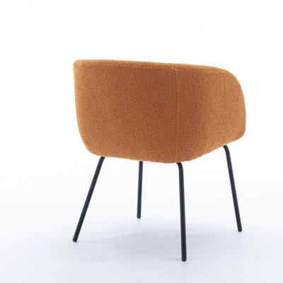 Set of 1 Boucle Fabric Dining Chair