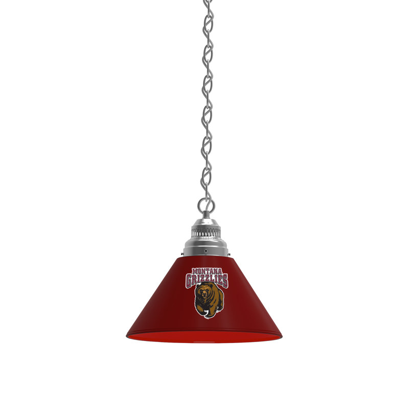 1 - Light Single Pendant, Chrome, Montana Grizzlies