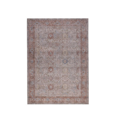 5' x 7' Dusty Rose Vintage Distressed Rug for Living Room Bedroom
