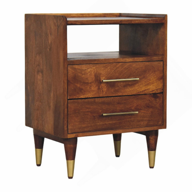 Furniture Solid Wood Chestnut Bedside
