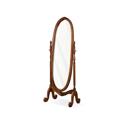 Oval Solid Wood Full Length Mirror