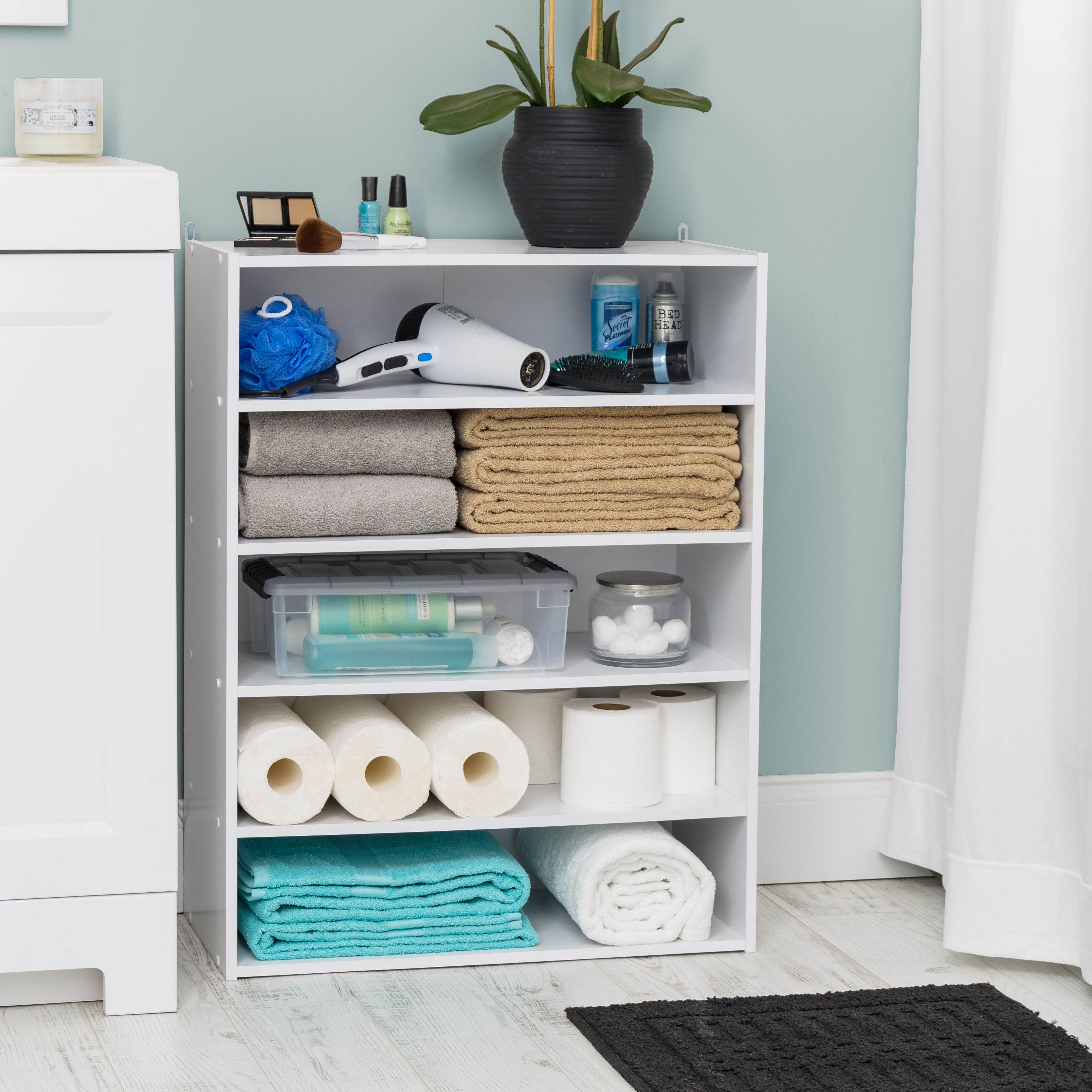 Iris 5 Shelf Organization Rack with Storage Adjustable Shelves