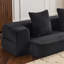 Lit modulaire en mousse transformable en fausse fourrure moderne et compact