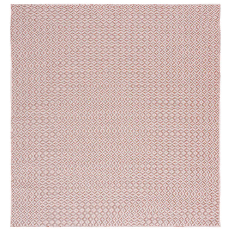 Hukill 230 Area Indoor/Outdoor Area Rug In Terracotta / Ivory, Square 6'5"
