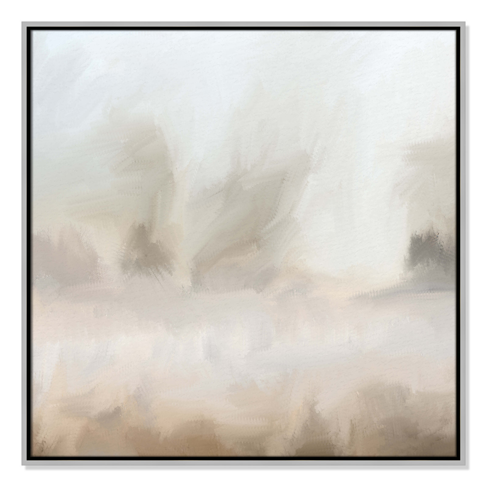 Bushwick "Mirage" Print, 31.5" W x 31.5" H, Silver