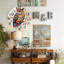 Horloge murale colorée hibou avec attrape-rêves - horloge murale moderne en verre 12 po