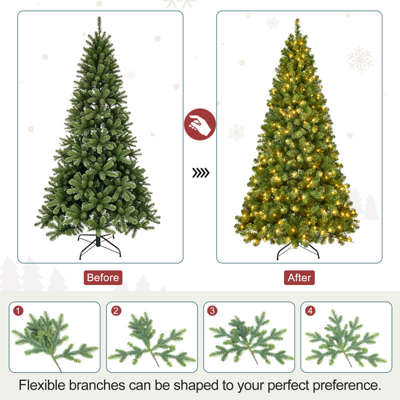 Arbre de Noël artificiel vert pré-éclairé , 5'
