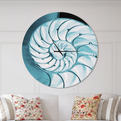 Chambered Nautilus Shell - Modern wall clock