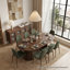 Ensemble de salle à manger à piédestal moderne avec chaises rembourrées de 47 à 83 po Modern-132494047-132494051