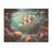 Pirate Boat Under Water Memory - Coastal Coral Under Water Wood Wall Art On Natural Pine Wood-1352083812