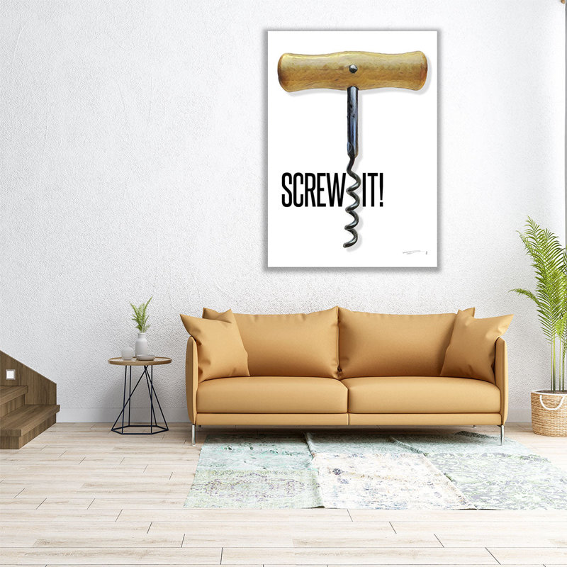 «Turn It», affiche noire et blanche - reproduction d'art sur toile, H 24 po x l 18 po
