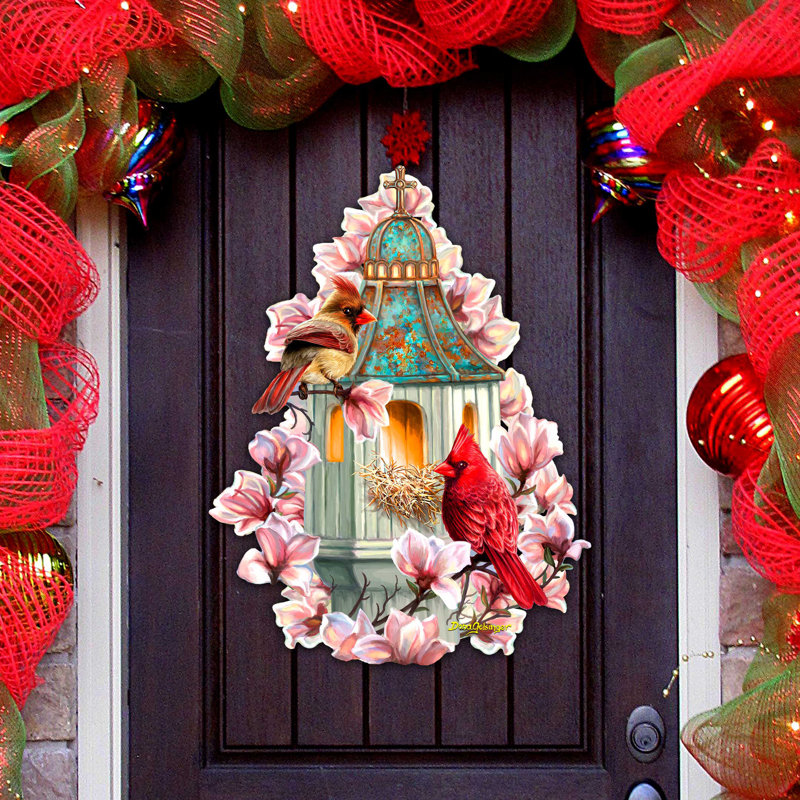 Décoration de porte de printemps matin par D. Gelsinger