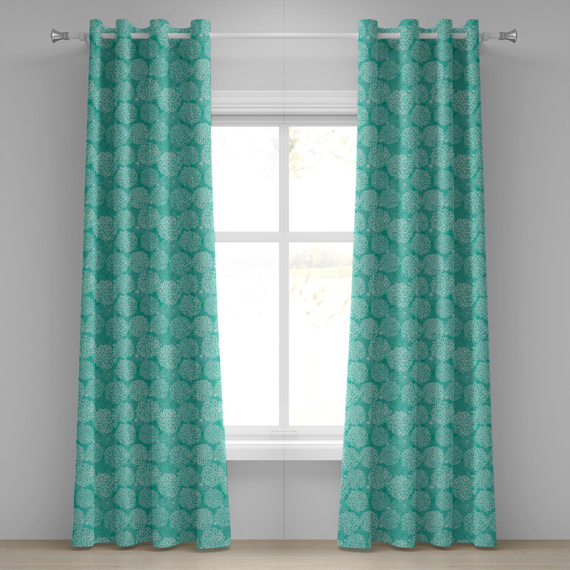Rideau de fenêtre à 2 panneaux Latitude Run® Teal, L 50 po x L 108 po