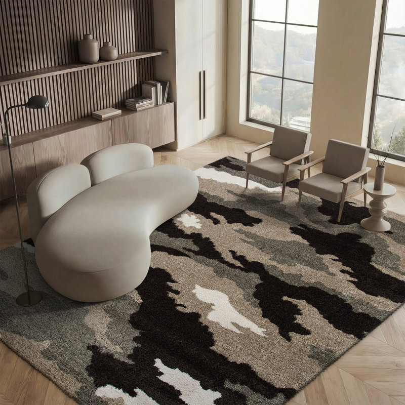 Millia Shag Performance Camouflage Rug, Rectangle 8' x 10'