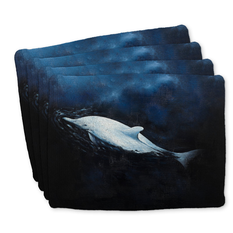 Ensemble de 4 napperons en polyester tressé