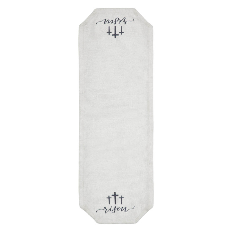 Jelisava Rectangle No Pattern Polyester Table Runner, 24" x 8"