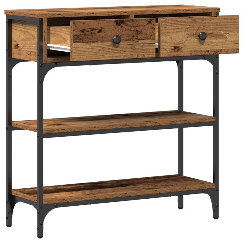 72.5cm Solid Wood Top Console Table