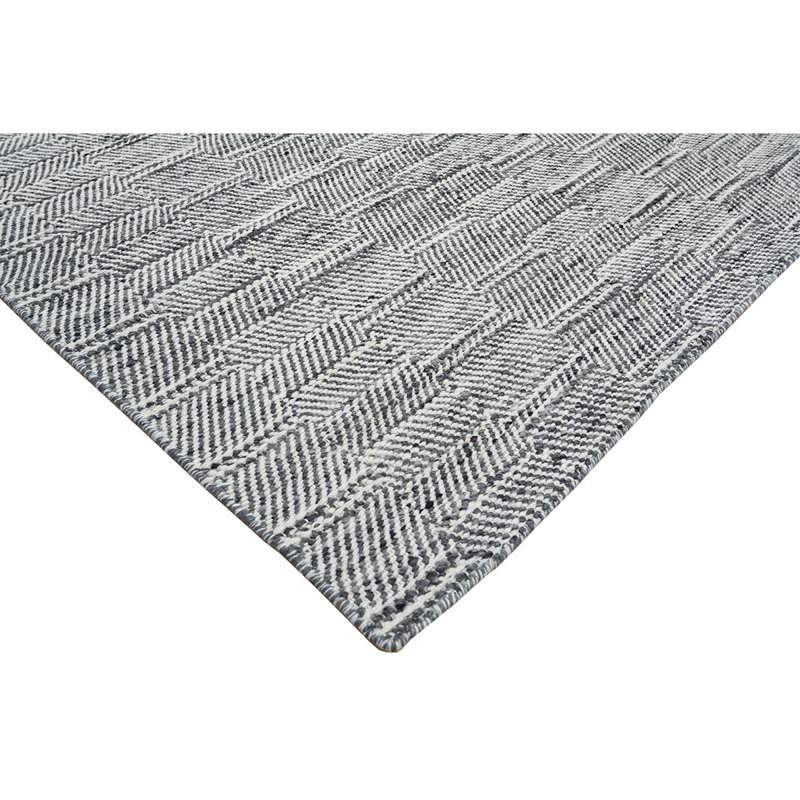 Wool Area Rug in Gray, Rectangle 10' x 14'