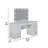 Vaz 3Pc LED Mirror Vanity Table Set, Glass Top, Padded Stool-117524289