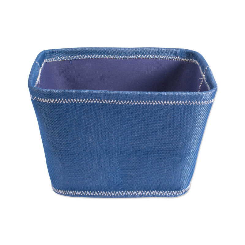 POLY BIN ZIG-ZAG COUTURE VARIEGUE BLEU TRAPEZOID 12 x 10 x 8 ENSEMBLE / 2