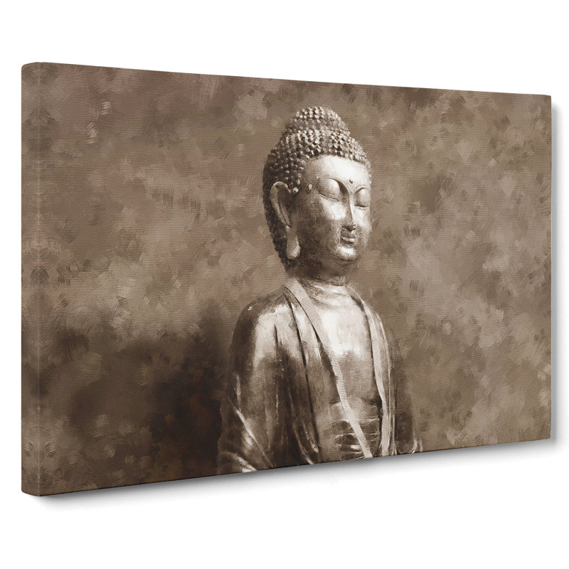 Buddha Statue Vol.3 - Wrapped Canvas, 35cm H x 50cm W x 3cm D