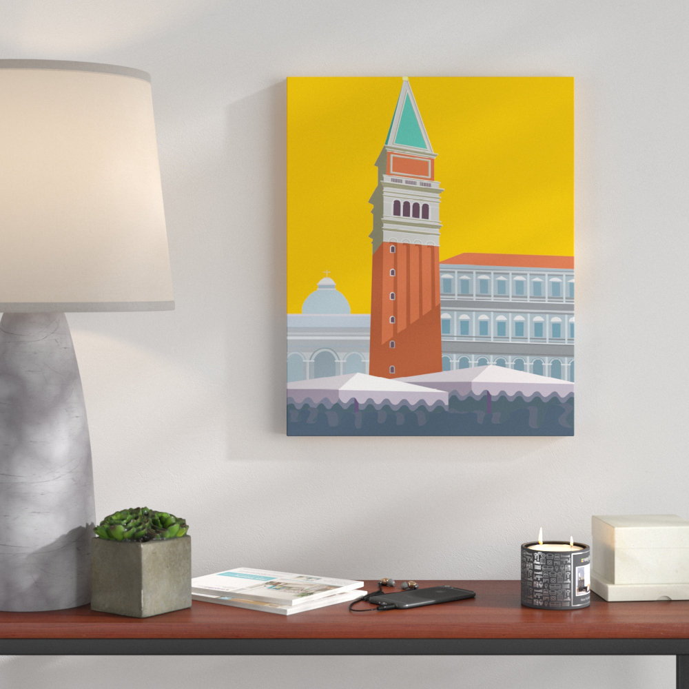 'Piazza San Marco' by Alan Annells Graphic Art Wrapped on Canvas