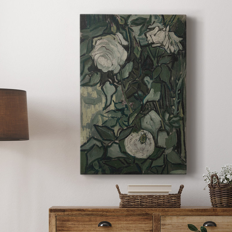 Motif floral rétro CCLIV - galerie Cavas, H 36 po x l 24 po