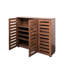 Rangement pour chaussures avec tablettes réglables et portes à persiennes élégantes-1807395796