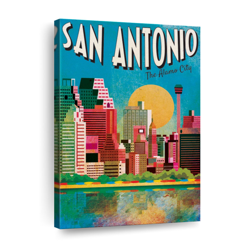 San Antonio, ville d'Alamo, H 48 po x l 32 po x P 1,25 po