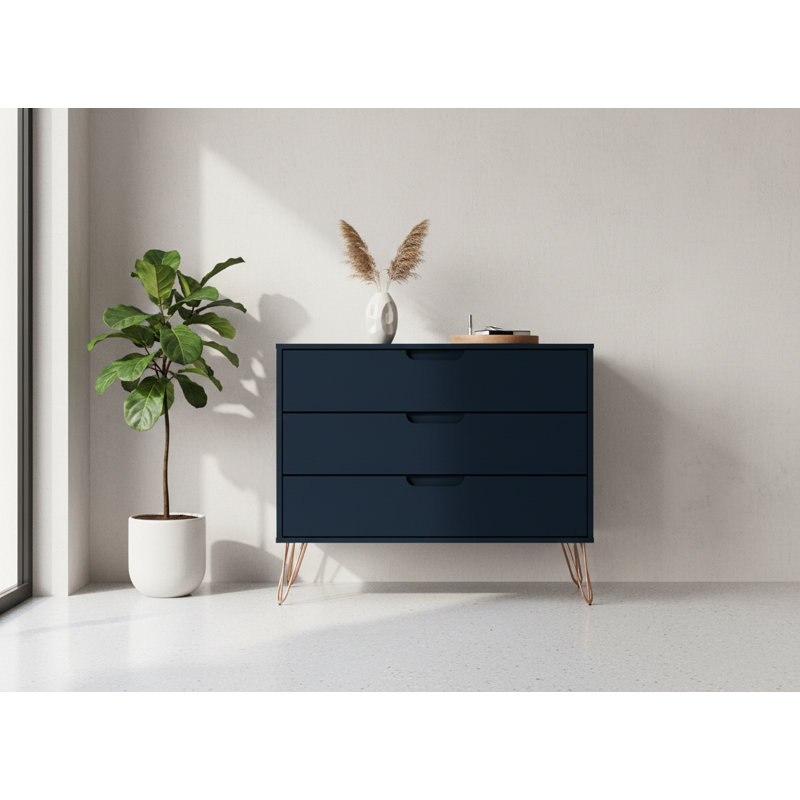 Commode 3 tiroirs Mid-Century moderne Tatiana