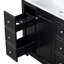 [Cabinet seulement] Meuble-lavabo noir de 36 po (lavabo non inclus)