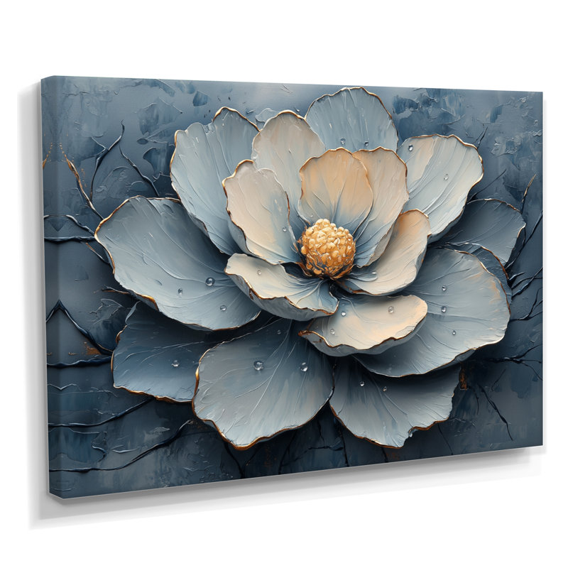 «Dark Echeveria Elegans Succulent Simplicity I» - art mural succulent, H 12 po x l 20 po, Toile tendue, Ne s’applique pas