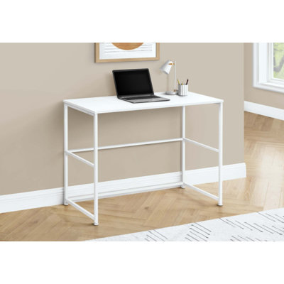Bureau d'ordinateur, bureau personnel, ordinateur portable, installation à gauche, à droite, tiroirs de rangement, travail, métal, contemporain, moderne