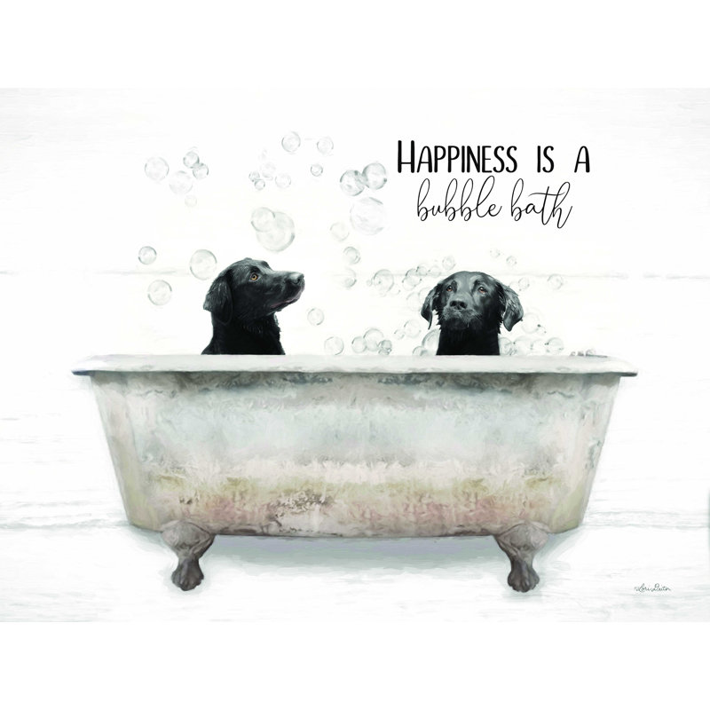 «Happiness is a Bubble Bath» par Lori Deiter, reproduction sur toile, H 12 po x l 16 po