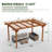 12 x 10 FT Outdoor Wood Pergola, Wooden Grape Pergola for Climbing Plant Support for Garden, Patio, Backyard, Deck, Brown