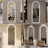 65" X 21" LED Full Length Wall Mirror, Symmetrical Arch Design With Frosted Glass Border, Dimmable 3 Color Temperature Lighting, Copper-Free Silver Glass, Hardwired Or Plug-In