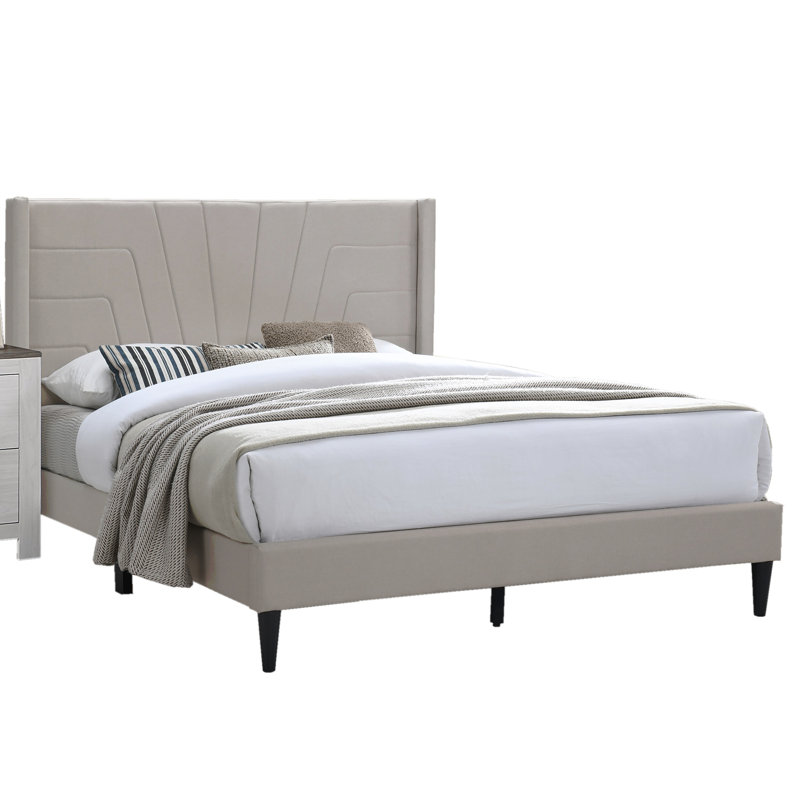 Base de lit tapissier 1pc, Marron clair
