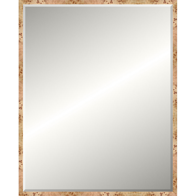 Blonde Burl Mirror, Large Rectangle