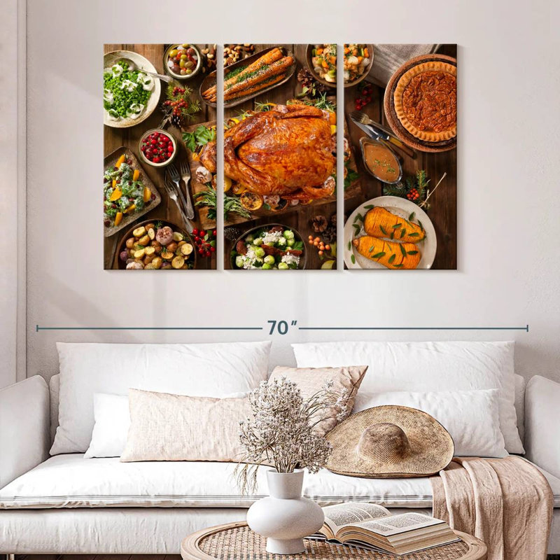 Yarlin Thanksgiving Feast, 32" H x 50" W