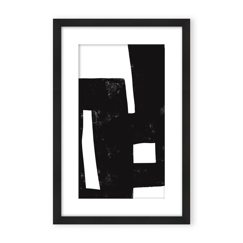 Abstract I Was Never There by  - Picture Frame Painting on Paper, 36" H x 24" W x 1.125" D, Framed Print, Black