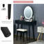 Ensemble coiffeuse avec tabouret et miroir Brassfield-1085366438