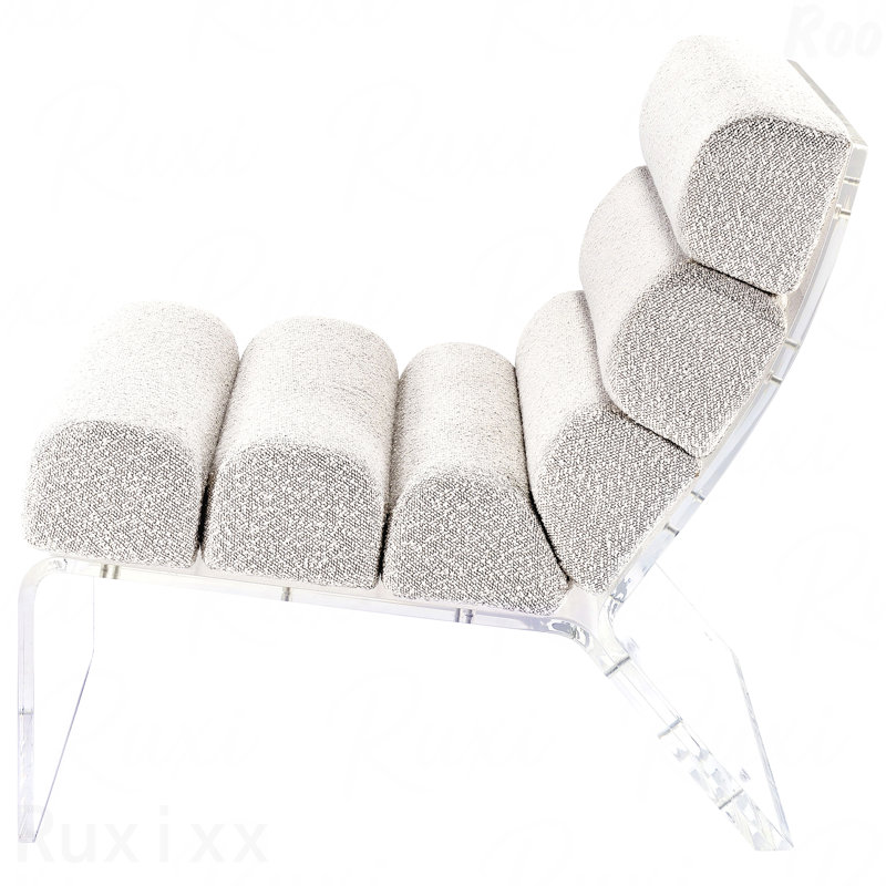 Chaise rembourrée en acrylique Ivory In Stylish Burles